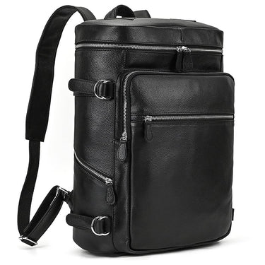 mochilas de cuero hombre lima negro